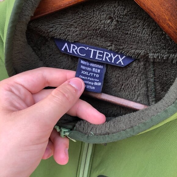 Vintage Arc'Teryx Polartec Fleece Lined Jacket XXL Green - Picture 7 of 13